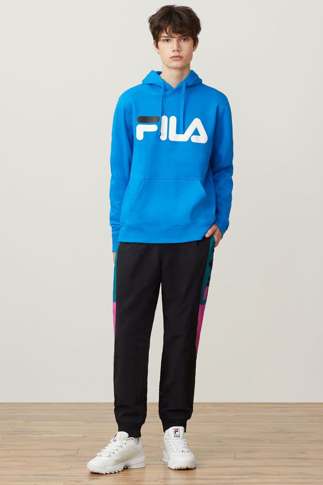 Fila Hoodie Mens Blue - Flori - Philippines 7925086-DK